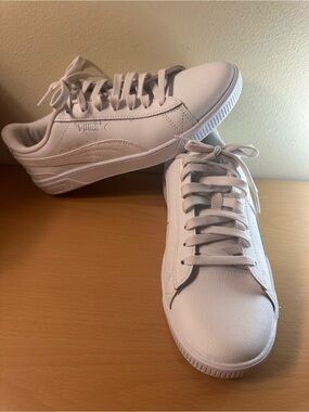 Puma Vikky V3 Leather 383115-02 Sneakers Women’s White US Shoes Size 10